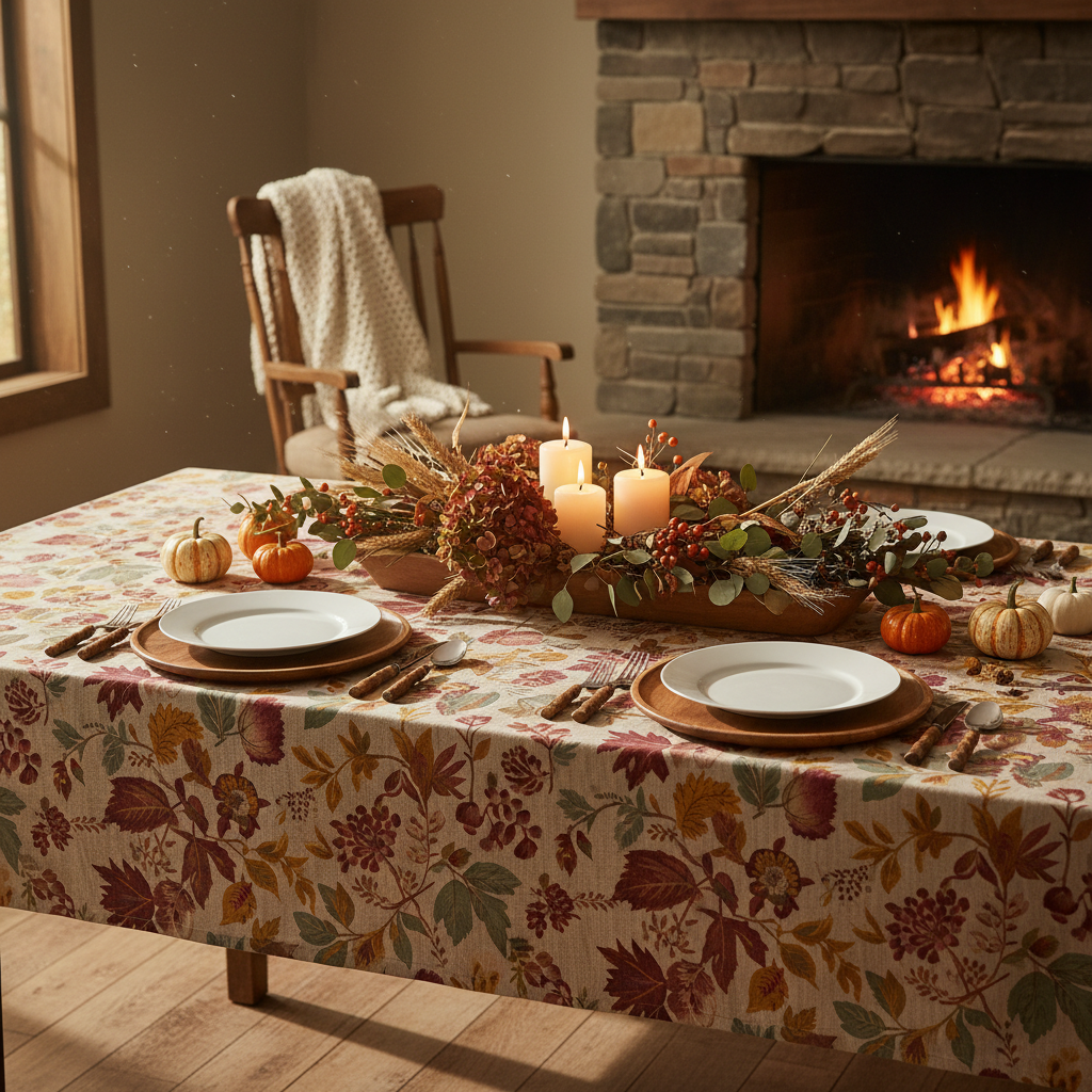 The Real Difference Between Casual and Elegant Fall Floral Tablecloths — And Which One Fits Your Holiday Dining Table