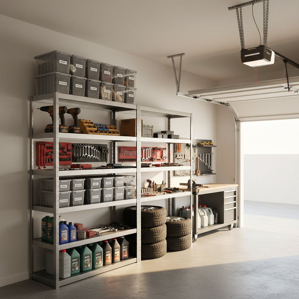 Clutter Creeping Into Your Garage Now, a Unusable Space Later — Prevented by Heavy Duty Garage Metal Shelving Unit Organization