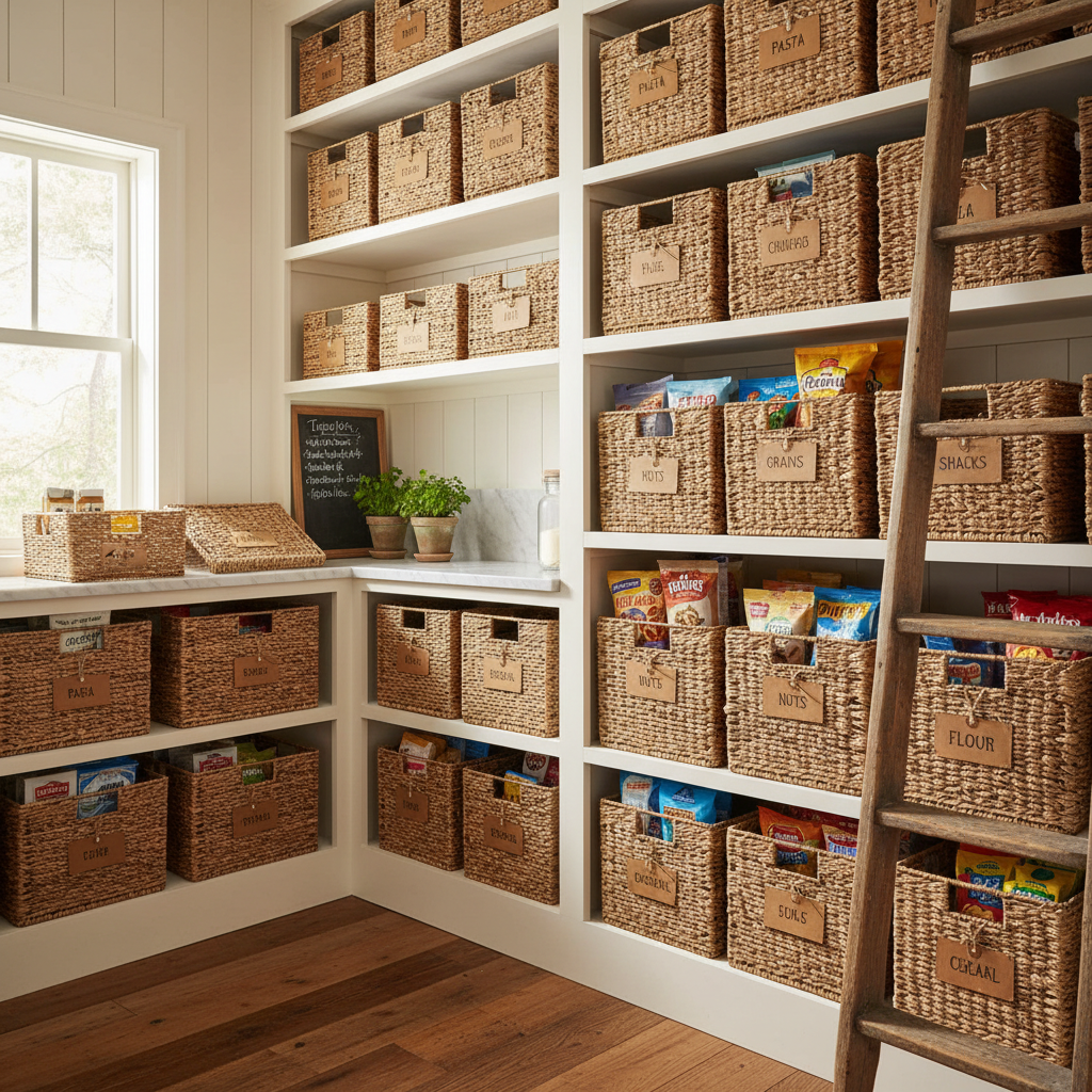 Matching Water Hyacinth Basket Pantry Kitchen Organization Ideas to Your Space: A Practical Style and Function Guide for Small Kitchens, Open Shelving, and Cluttered Pantries
