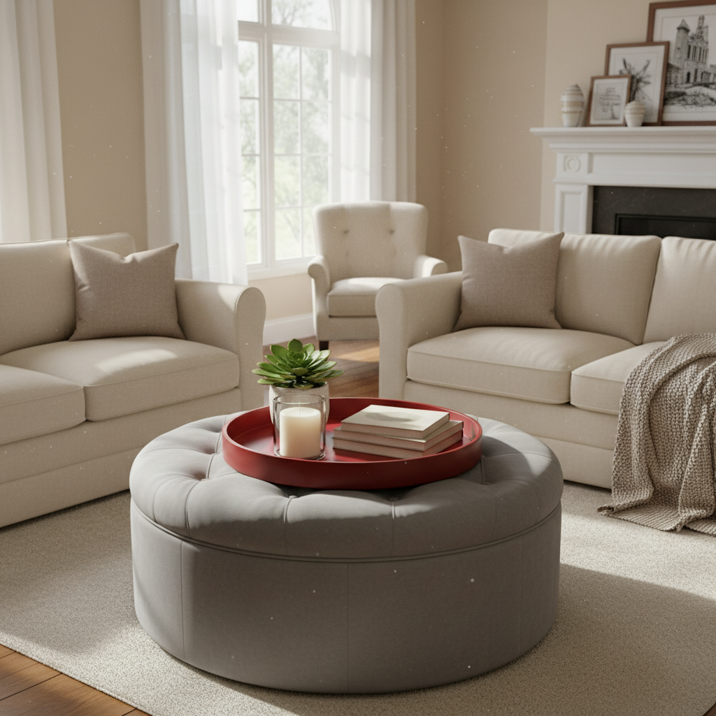 From Messy Surface to Styled Centerpiece: What a Decorative Serving Tray Does for Your Coffee Table or Ottoman