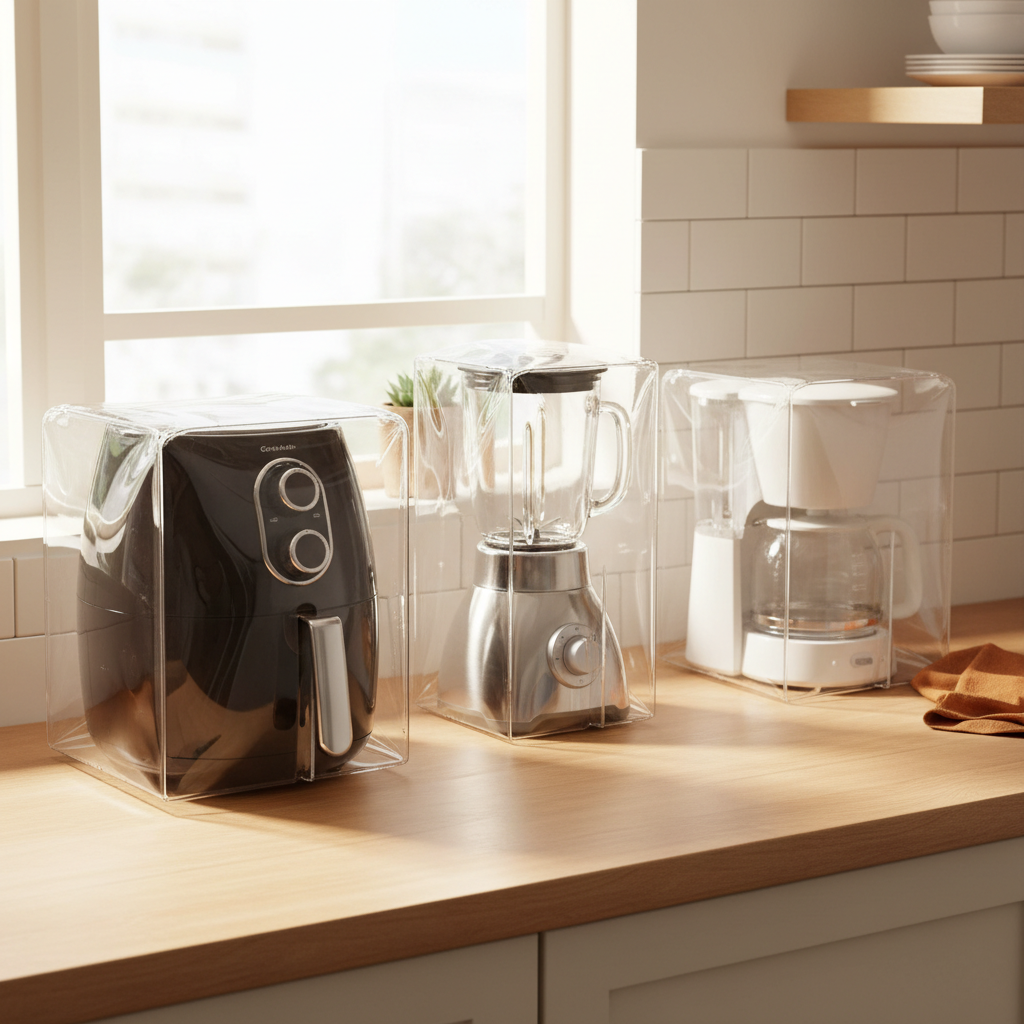 Small Appliance Dust Covers and the Kitchen Organization Logic Behind Using Them