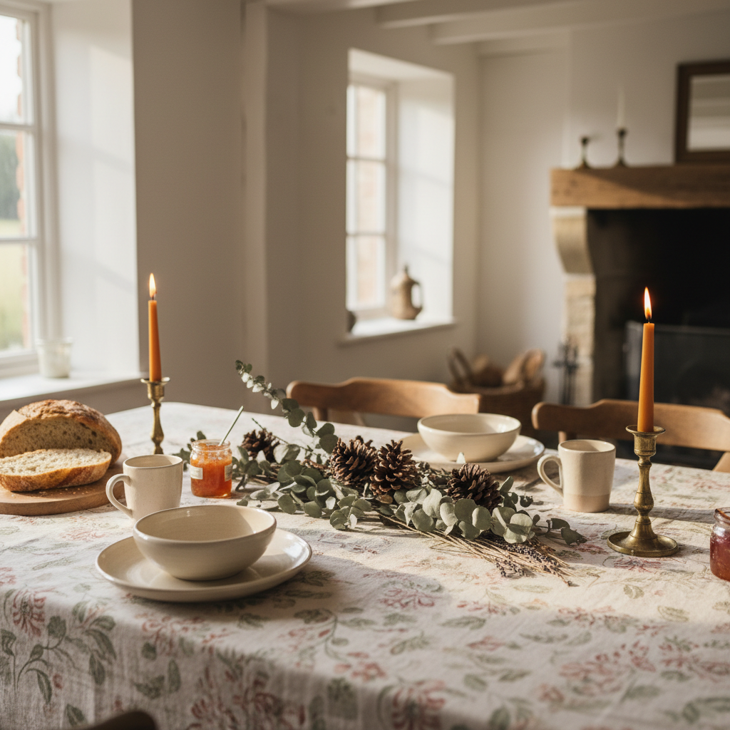 Farmhouse Holiday Dining Done Right: What to Look for in a Vintage Floral Tablecloth Before You Buy
