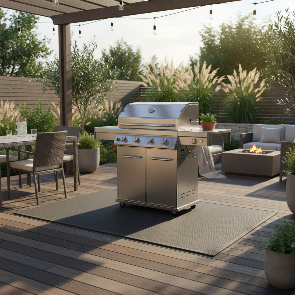Concrete vs. Wood vs. Composite: How to Choose a Fireproof Grill Mat for Outdoor Patio Deck Protection