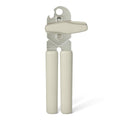 Manual Can Opener with Stainless Steel Construction, Soft Grip Handle, Linen Gray