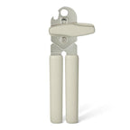 Manual Can Opener with Stainless Steel Construction, Soft Grip Handle, Linen Gray