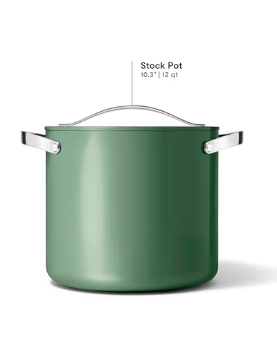 12 qt Ceramic-Coated Stock Pot with Lid - view 3