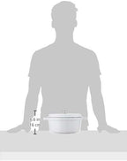 STAUB Cast Iron Dutch Oven 5.5-qt Round Cocotte, Made in France, Serves 5-6, White