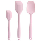 Silicone Spatula Set - Rubber Spatula - 600°F Heat Resistant Baking Spoon & Spatulas (Pink)