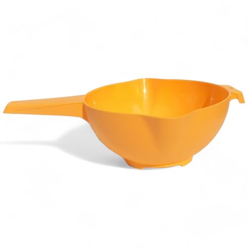 2 Quart Colander Strainer with Handle in Orange - view 3