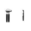Classic Multifunction Can Opener/Bottle Opener, 8.34-Inch, Black & KE112OHOBA Classic Euro Peeler, One Size Black 2
