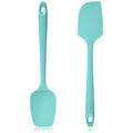 600ºF Heat Resistant Silicone Spatula Spoonula Set of 2, Aqua Sky