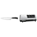 WÜSTHOF Classic IKON 8-Inch Chef's Knife, Black & Chef'sChoice 15XV EdgeSelect Professional Electric Knife Sharpener with 100-Percent Diamond Abrasives and Precision Angle Guides