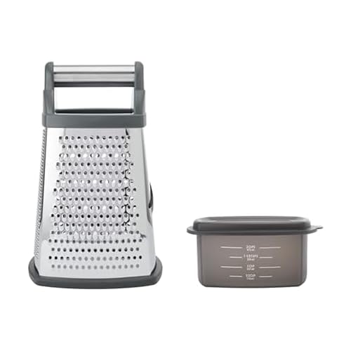 Gourmet Box Grater, Charcoal Gray, 10 Inch