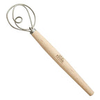 Danish Dough Whisk for Bread Baking, Sourdough, and Pizza Dough, Dutch Whisk, Made in Poland, 11.5-Inch