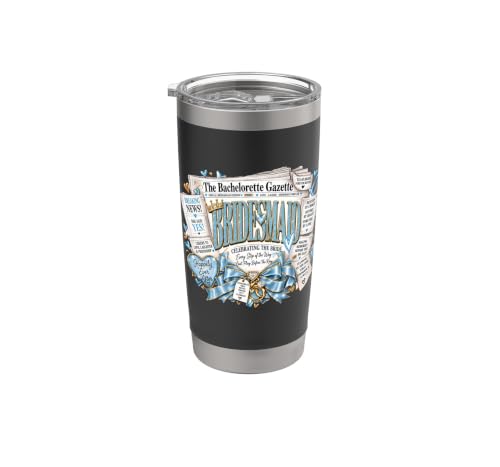 Bachelorette Squad Wedding Newspaper Front Page Girls' Trip Stainless Steel Insulated Tumbler