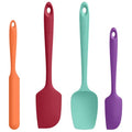 Silicone Spatula Set 600°F High Heat Resistant, 4-Pcs, Multicolor
