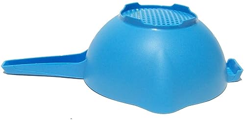 2 Quart Colander Strainer with Handle in Blue - view 3