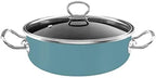 Vasconia Elegance 10-Piece Cookware Set for Most Stove Tops - Dishwasher, Grill & Oven Safe up to 480℉ (Enamel on Steel) Quick & Even Heat Distribution, Nonstick Interior, Stainless Handles (Teal)