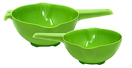 1 Qt and 2 Qt Colanders Set of 2 in Apple Green