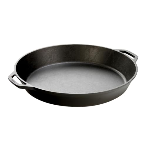 Pre-Seasoned Cast Iron Skillet with Dual Loop Handles, 17 Inches