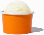 UNIQ 1000-Count 4 oz Paper Ice Cream Cups Orange Color | Perfect for Halloween, Holidays & Parties | Small Disposable Food & Dessert Bowls | Frozen Dessert Supplies