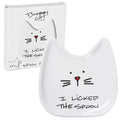 Blobby Cat, Cat Spoon Rest"I Licked the Spoon", 5", White