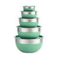 10 Pc Covered Stainless Steel and Silicone Mixing Bowl Set