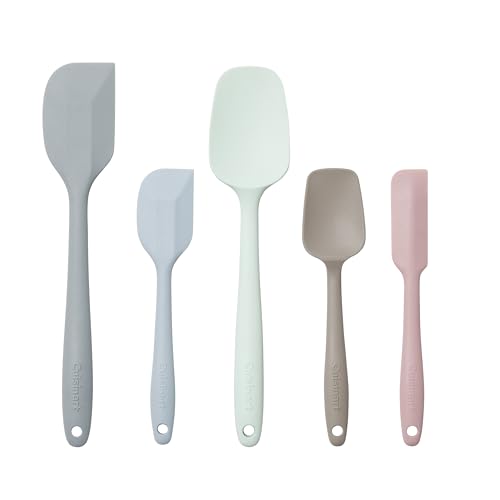 High Heat Resistant Silicone Spatulas, Set of 5, Multicolor, CTG-00-5SP