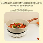 Frying Pans Nonstick with Lid, 10/11 inch Skillets and Frying pans,Granite Cooking Pan with Pour Spout,Non Toxic Pan for Stove,Induction,Gas,Pb, Cd PFOA Free(Granite, 11inch)