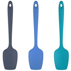 Silicone Spoon Spatula Set of 3, 600°F Heat Resistant, Multicolor