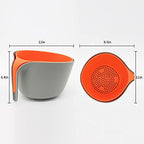 2 in 1 Colander with Long Handle Strainer and Mixing Bowl - view 3