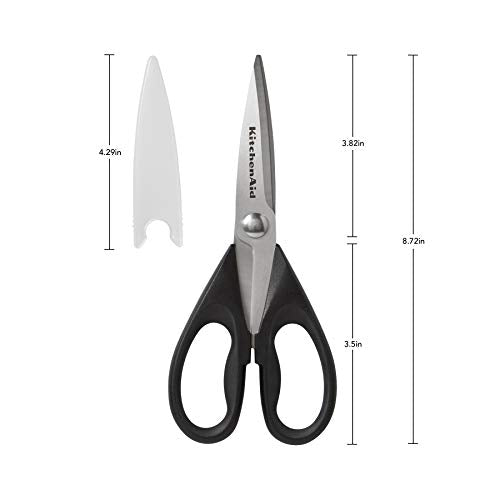 Classic Multifunction Can Opener/Bottle Opener, 8.34-Inch, Black & All Purpose Shears with Protective Sheath, One Size, Black - view 6