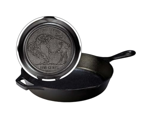 Cast Iron Buffalo Nickel Skillet, 10.25 Inches