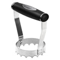 Serrated Food Chopper Manual Hand, 3" Stainless Steel Hand Chopper