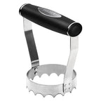 Serrated Food Chopper Manual Hand, 3" Stainless Steel Hand Chopper