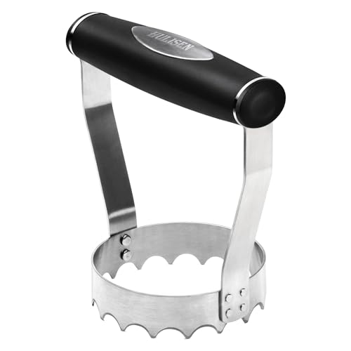 Serrated Food Chopper Manual Hand, 3" Stainless Steel Hand Chopper