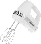 Cuisinart Power Advantage 5-Speed Hand Mixer, 220W-Motor Hand Blender Electric Mixer with 5 Speed Settings, Extra-Long Dishwasher-Safe Beaters, 60-Inch Swivel Cord, HM-50, White