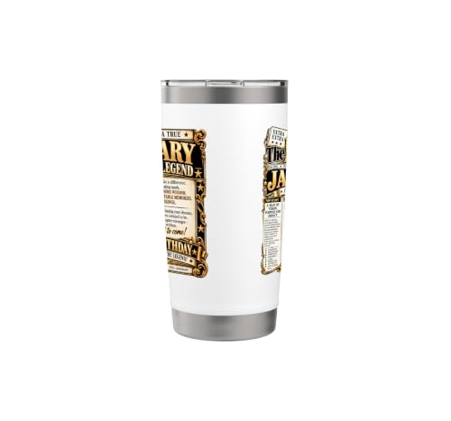 January Birthday King Born January Man Front Page Newspaper Stainless Steel Insulated Tumbler - view 4