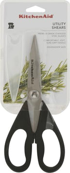 All Purpose Kitchen Shears with Protective Sheath Durable Stainless Steel Scissors, Dishwasher Safe, Soft Grip Comfort Handle, 8.72 Inch, Black - view 2
