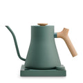 Stagg EKG Pro Electric Gooseneck Kettle - Pour-Over Coffee and Tea, Quick Heating, Precise Temperature Control, Scheduling, Built-in Brew Timer, Smoke Green with Maple Wood Handle, 0.9 Liter