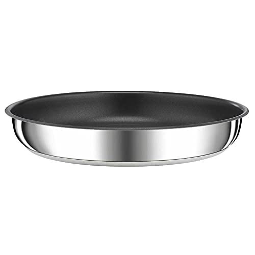 Tefal Ingenio Preference Frying Pan Skillet 22 cm, Stackable Cookware, Stainless Steel, Non-Stick Coating, Induction, Versatility, Space Saving, Temperature Indicator, Made in France L9730302