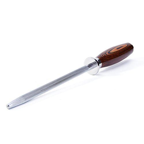 Honing Rod, Sharpening Steel with Larger Diameter for Kitchen Knife Daily Honing Maintenance, High Carbon Steel 8" Knife Sharpener Rod, Ergonomic Handle - view 4