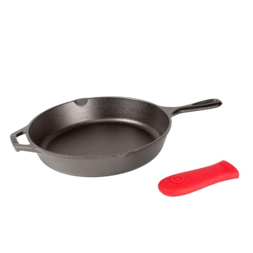 Pre-Seasoned Cast Iron Skillet with Hot Handle Holder, 10.25 Inches