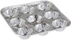9-Cavity Mini Cupcake Easy and Simple Release Muffin Pans - Disposable Aluminum Baking Cup Cake Mold Pan - For Weddings, Gatherings, Birthdays, Parties (24)