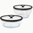4-Pc Microwave Cookware Set (Clear Black Sesame)