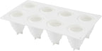 Pastry Tek 8 Cavities Pineapple Molds, 10 Oven-Ready Pineapple Jello Molds - Flexible, Freezable, White Silicone Tropical Fondant Molds, Easy Release, For Baking - Restaurantware
