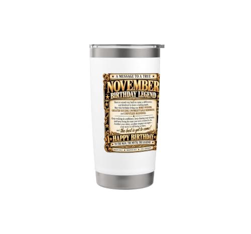 November Birthday King Born November Front Page Newspaper Stainless Steel Insulated Tumbler - view 3