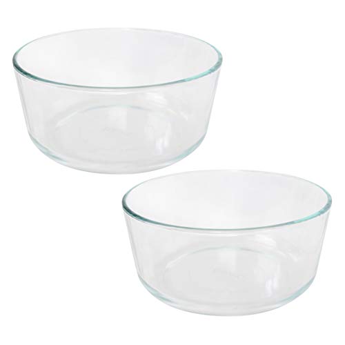 7203 (7-Cup) Clear Glass Bowls (2-Pack) - Made in USA