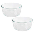 7203 (7-Cup) Clear Glass Bowls (2-Pack) - Made in USA