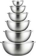 Stainless Steel Mixing Bowls Set, 6-Piece Metal Bowls